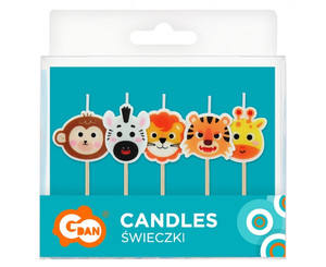 Candles Pickers Set of 5pcs Safari
