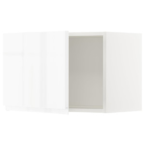 METOD Wall cabinet, white/Voxtorp high-gloss/white, 60x40 cm