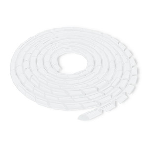 Qoltec Cable Organizer 16mm 10m, white/transparent