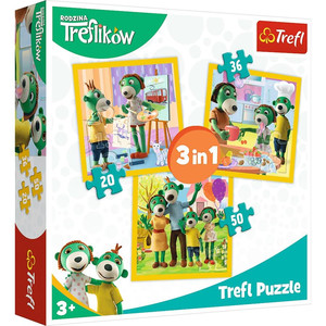 Trefl Children's Puzzle The Treflik Family 3in1 Happy Together 3+