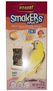 Vitapol 3in1 Smaker Seed Snack for Canary Egg, Honey & Fruit 3-pack