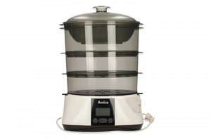 Amica Food Steam Cooker PT3011, black-white