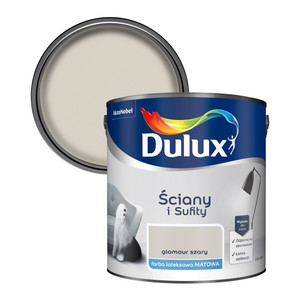 Dulux Walls & Ceilings Matt Latex Paint 2.5l glamour grey