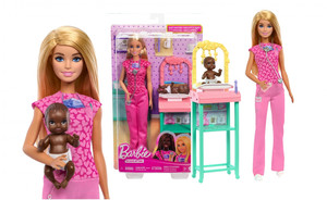 Barbie Baby Doctor Doll With Blonde Fashion Doll JCR72 3+