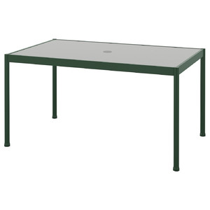SEGERÖN Table, outdoor, dark green/light grey, 91x147 cm