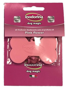 Inodorina Car Air Freshener Dog Magic Pink Flower, assorted patterns