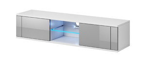TV Cabinet Hit LED, matt white/high-gloss grey