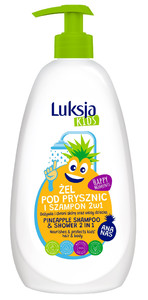 Luksja Kids Shower Gel & Shampoo 2in1 Pineapple 86% Natural Vegan 500ml