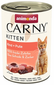 Animonda Carny Kitten Wet Cat Food Beef & Turkey 400g