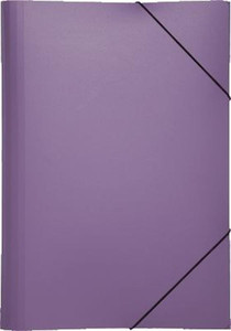 Durable Plastic Document Folder with Elastic Band A3 Trend, 1pc, light purple