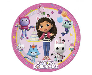 Party Paper Plate 20cm Gabby's Dollhouse 8pcs