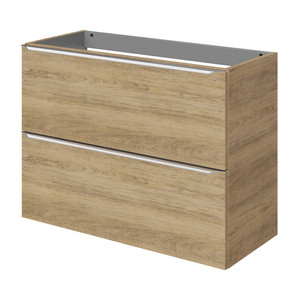 Goodhome Wall-mounted Basin Cabinet Imandra Slim 80cm, oak
