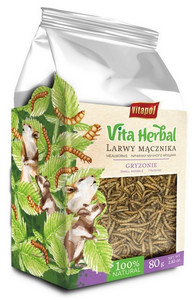 Vitapol Vita Herbal Mealworms Snack for Rodents 80g