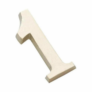 Self Adhesive House Digit "1" 50 mm, satin