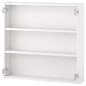 ENHET Wall cb w 2 shelves, white, 80x15x75 cm