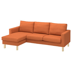 SALTSJÖBADEN 3-seat sofa with chaise longue, Tonerud red-brown
