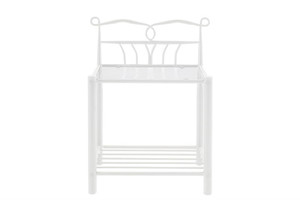 Nightstand Bedside Table Line, white