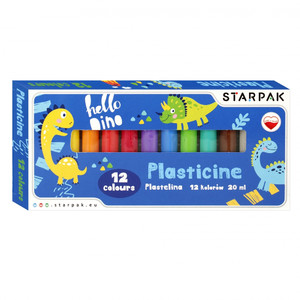 Starpak Plasticine 12 Colours Dino