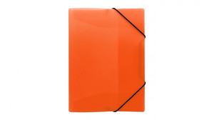 Document File Folder with Elastic Band A4 PP, neon orange