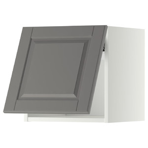 METOD Wall cabinet horizontal, white/Bodbyn grey, 40x40 cm