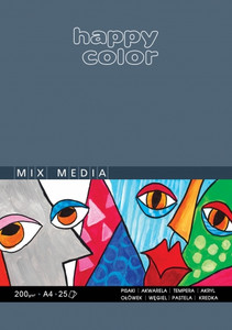 Happy Color Drawing Paper Pad Mix Media A4 25 Sheets 200g