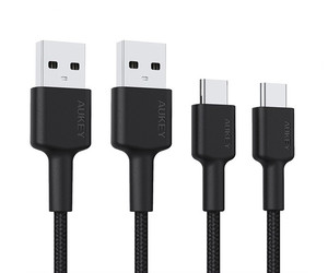 Aukey USB-C to USB Quick Charge Cable 2m 60W CB-CMD29 2 Pack