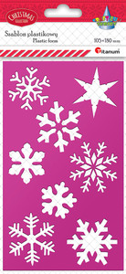 Christmas Plastic Form Template Snowflakes 105x180mm