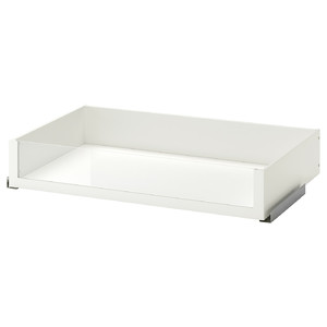 KOMPLEMENT Drawer with glass front, white, 100x58 cm