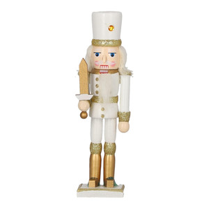 Nutcracker Christmas Decoration Henry 2 18cm, white