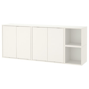 EKET Wall-mounted cabinet combination, white, 175x35x70 cm