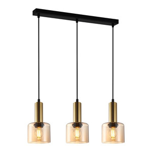 Pendant Lamp Santia 3 x 40 W E27, brown/amber