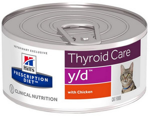 Hill's Prescription Diet y/d Feline Thyroid Care with Chicken Cat Wet Food Can 156g
