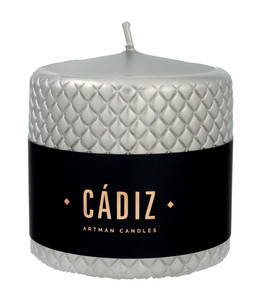 Artman Decorative Candle Cadiz, small, silver