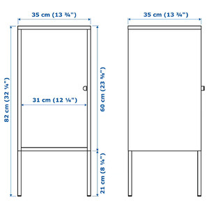 LIXHULT Cabinet, metal, anthracite, 35x60 cm