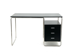 Desk with Drawers Thon, black