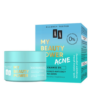 AA My Beauty Power Acne Correcting Mattifying Face Cream for Combination & Acne Skin 50ml