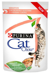 Purina Cat Chow Sensitive Cat Food with Salmon in Gravy 85g