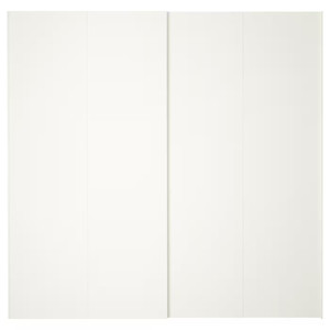 HASVIK Pair of sliding doors, white, 200x201 cm
