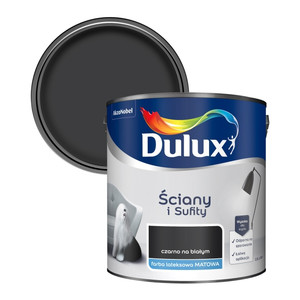 Dulux Walls & Ceilings Matt Latex Paint 2.5l in the black