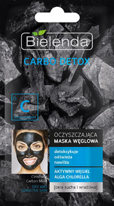 Bielenda Carbo Detox Cleansing Carbon Mask for Dry & Sensitive Skin 8g