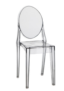 Chair Viki, grey, transparent