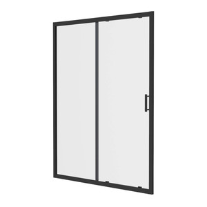 GoodHome Sliding Shower Door Beloya 140 cm, black/transparent