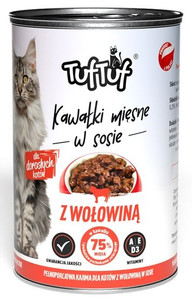 TUF TUF Cat Wet Food with Beef Adult 415g