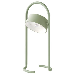 SOLVINDEN LED table lamp, battery-operated/outdoor green, 29 cm