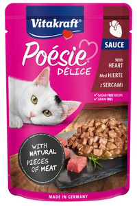 Vitakraft Poesie Deli Sauce Hearts Wet Cat Food 85g
