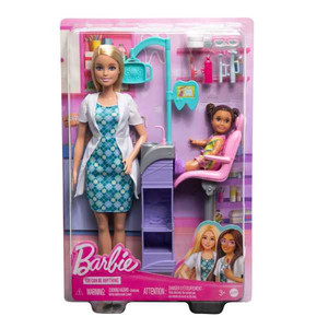 Barbie Careers Dentist Doll And Playset With Accessories HKT69 3+