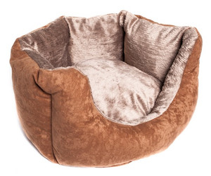 Bimbay Dog Bed, Oval, Size 2 - 56x40cm, brown-beige