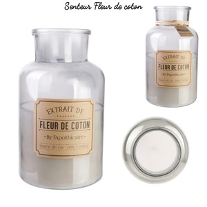 Scented Candle in Glass Bottle XL Fleur de Coton