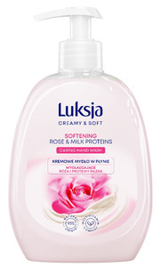 Luksja Creamy & Soft Softening Hand Wash Rose & Milk Proteins 93% Natural 500ml