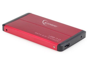Gembird External HDD Enclosure 2.5'' USB 3.0, red